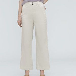 Everlane The Organic Wide-Leg Pant BONE Size 8